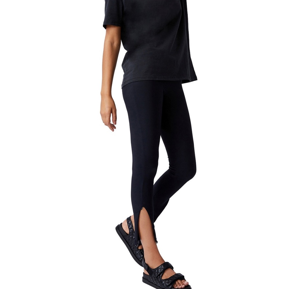Cotton On side zip rib legging